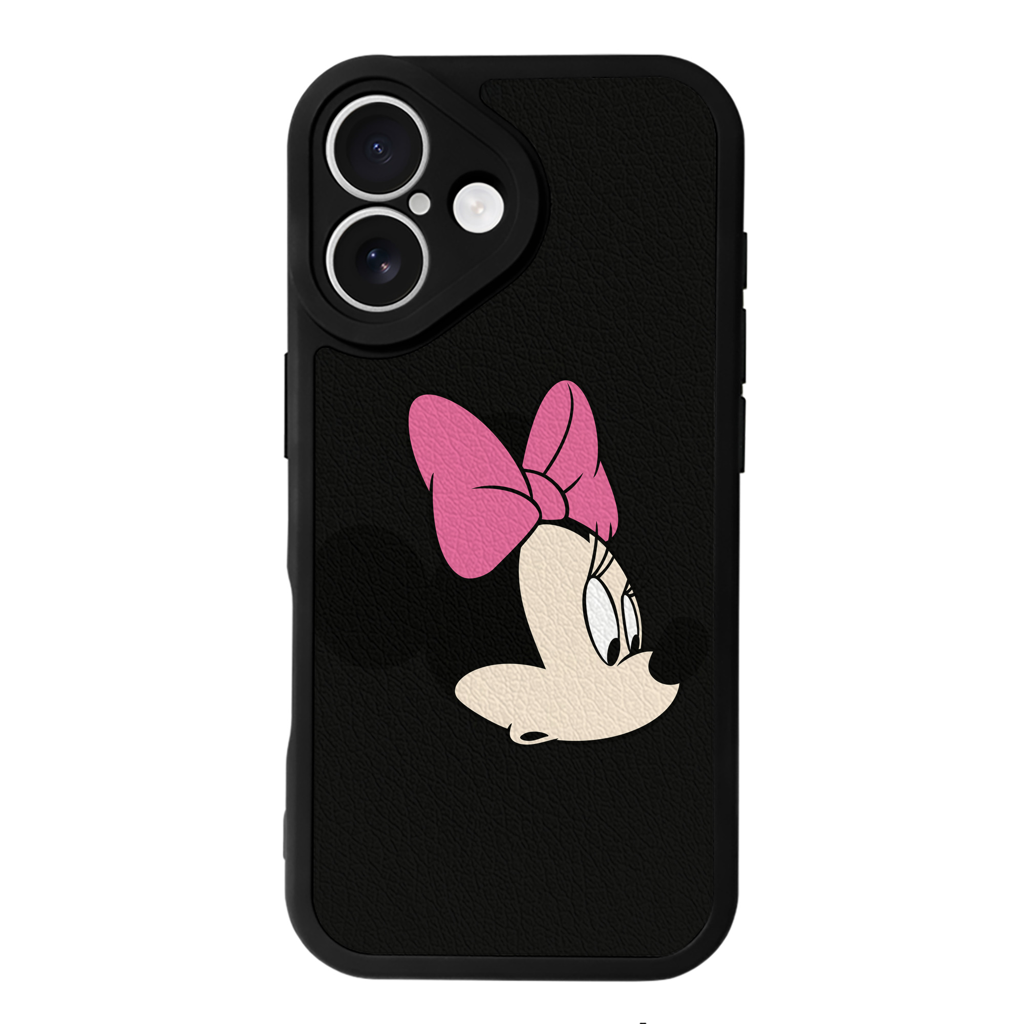 （画像用） ミッキーマウス Mickey Mouse 【iPhone 16シリーズ対応】シリコンスマホケース（レザー調） 材質：シリコン